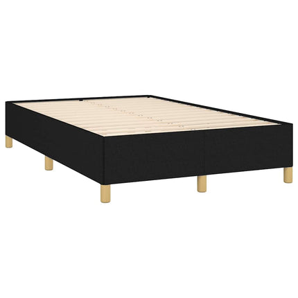 kontinentalseng med LED-lys 120x190 cm stof sort