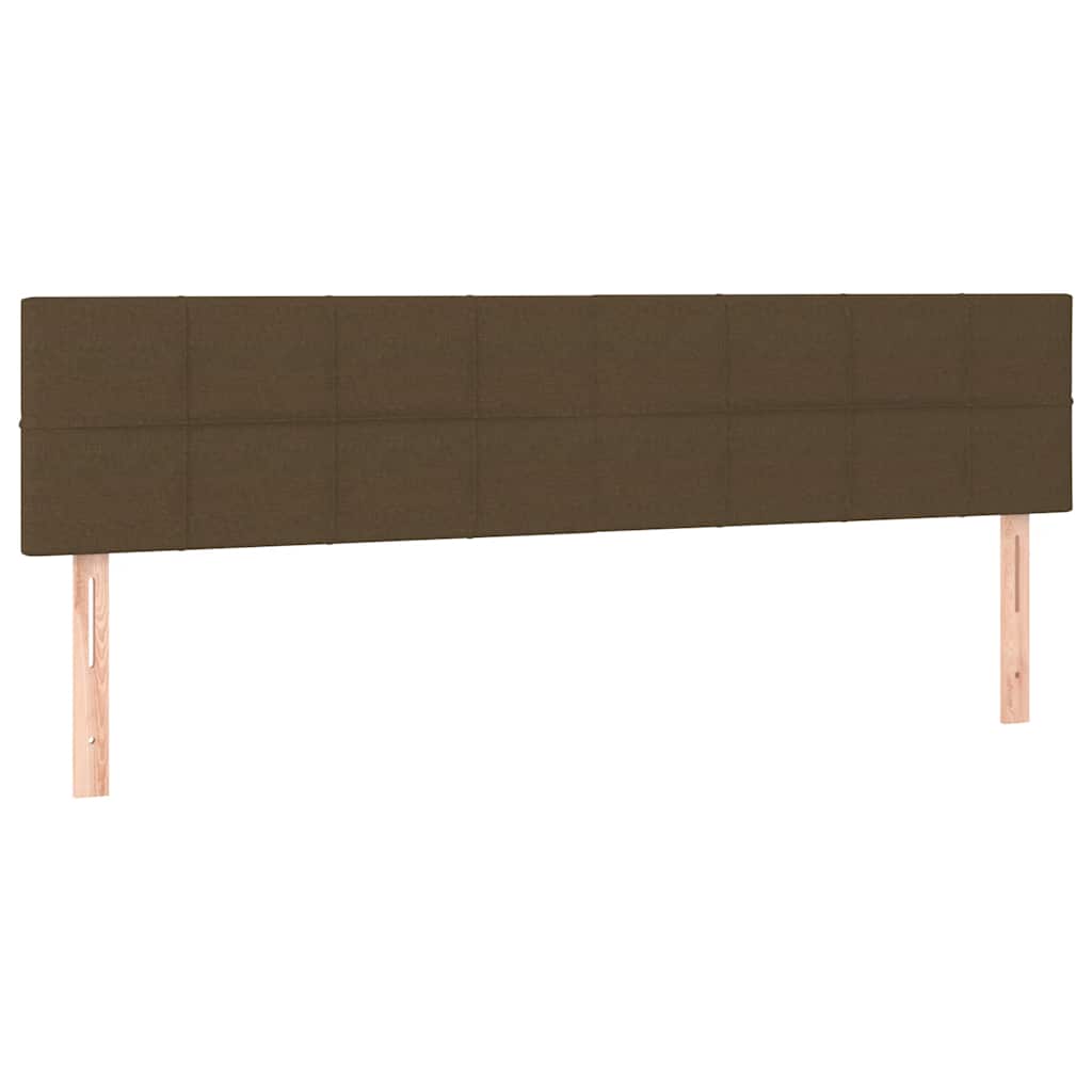 kontinentalseng med LED-lys 120x190 cm stof mørkebrun