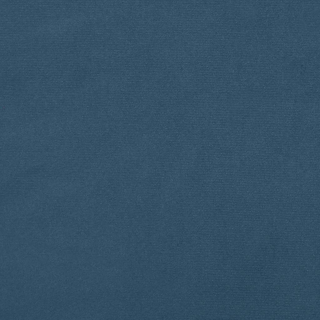 kontinentalseng med madras og LED-lys 120x190cm velour mørkeblå