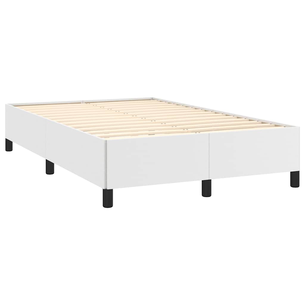 kontinentalseng med madras 120x190 cm kunstlæder hvid