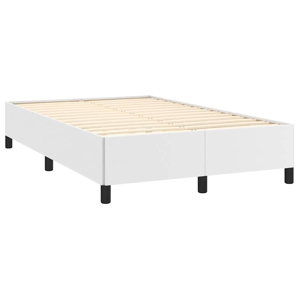 kontinentalseng med madras 120x190 cm kunstlæder hvid