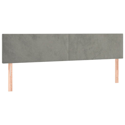 kontinentalseng med madras 120x190 cm velour lysegrå