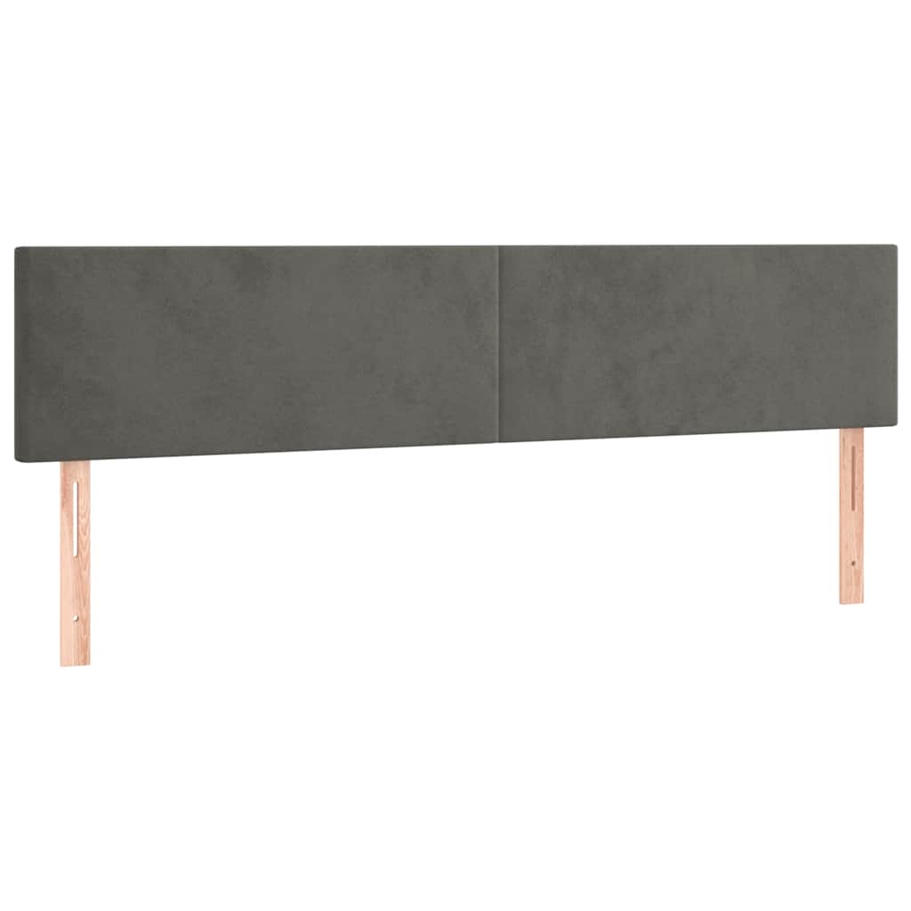 kontinentalseng med madras 120x190 cm fløjl mørkegrå