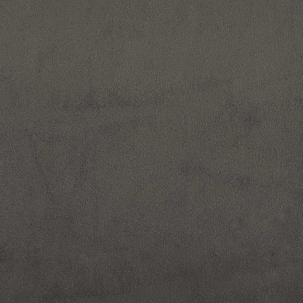kontinentalseng med madras 120x190 cm fløjl mørkegrå