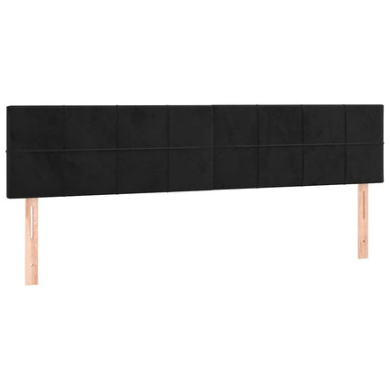 kontinentalseng med madras 120x190 cm velour sort