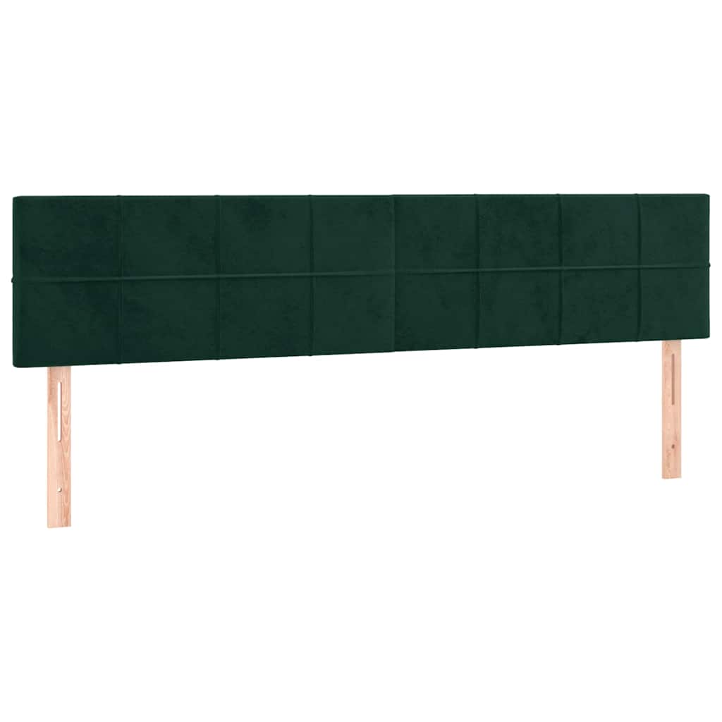 kontinentalseng med madras 120x190 cm velour mørkegrøn