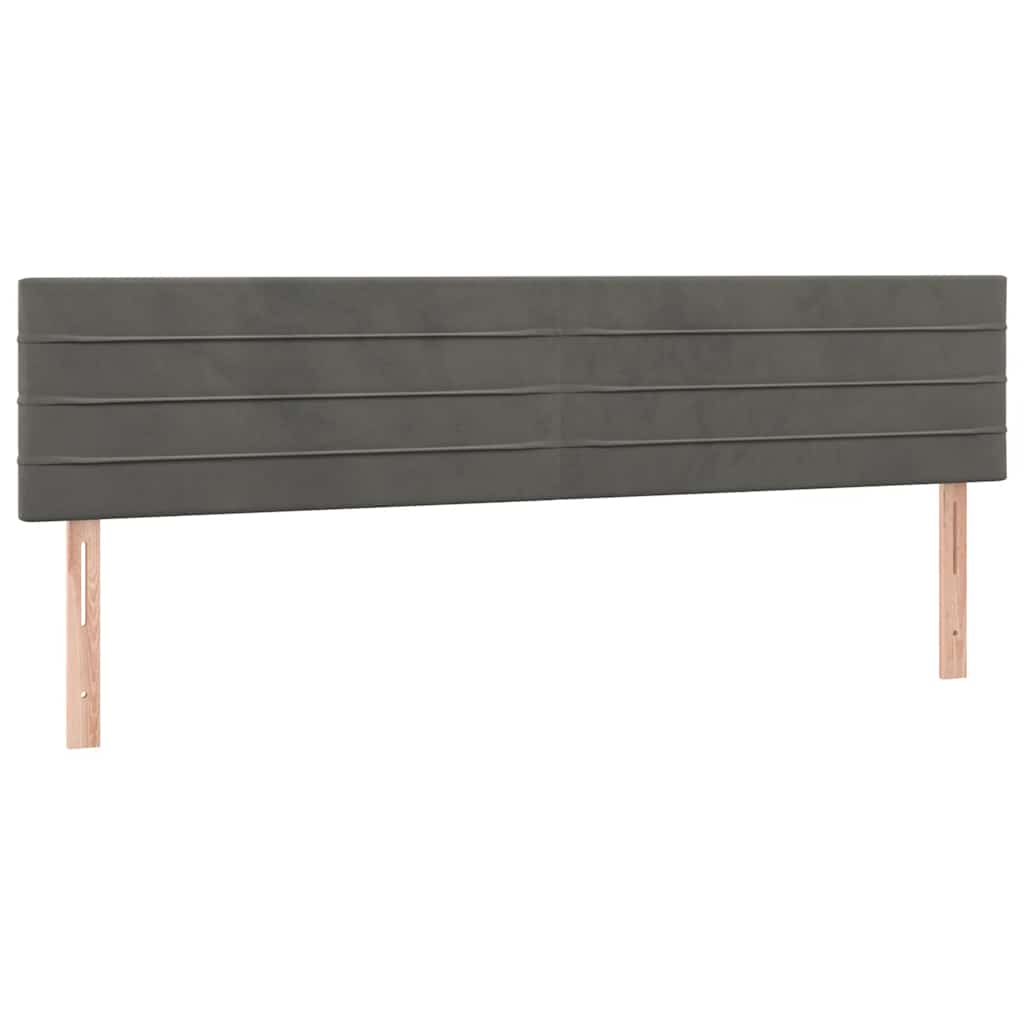 kontinentalseng med madras 120x190 cm fløjl mørkegrå
