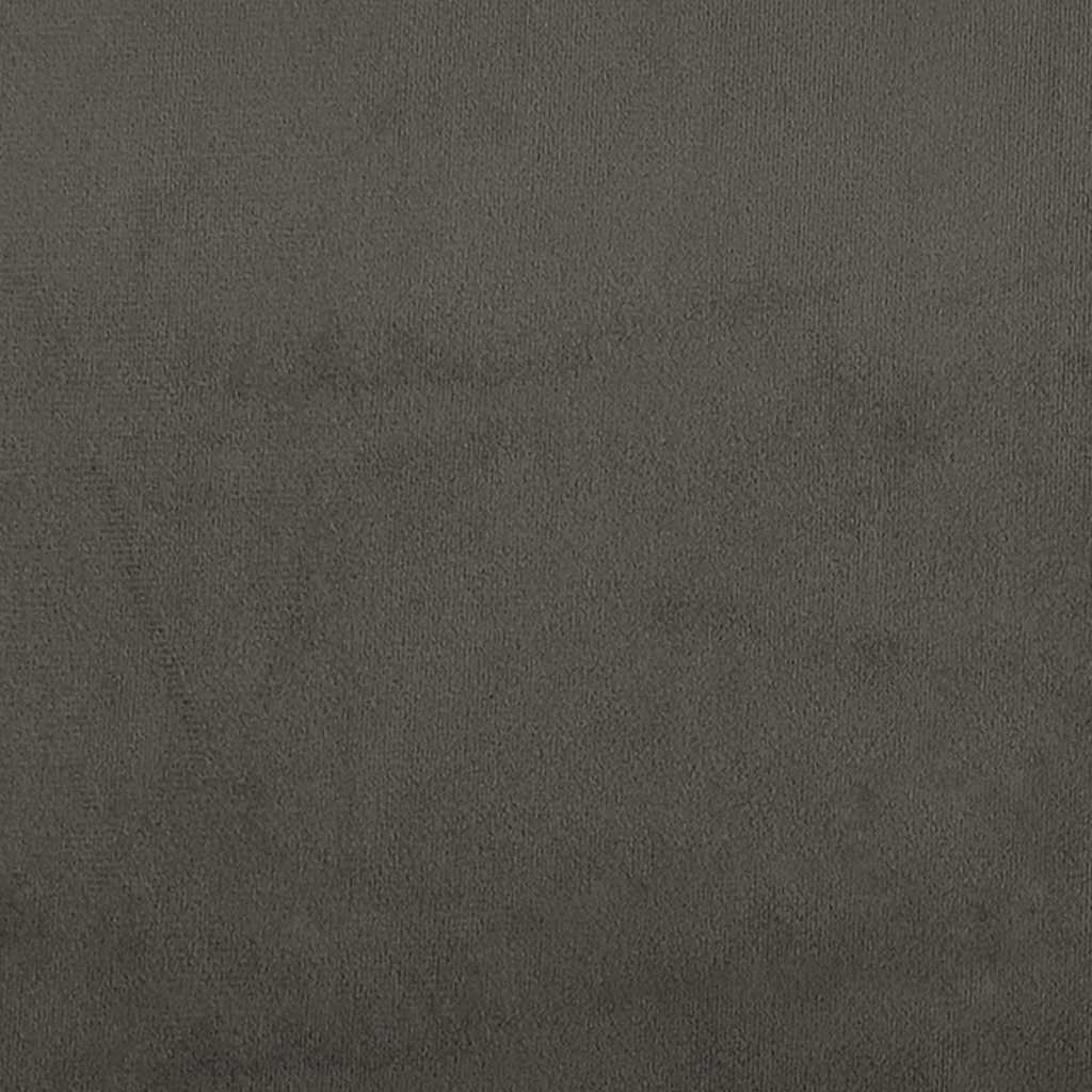 kontinentalseng med madras 120x190 cm fløjl mørkegrå
