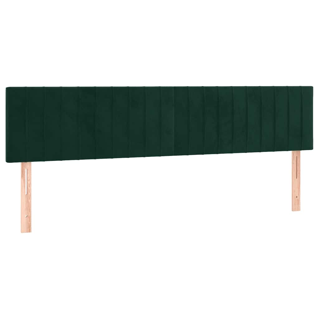 kontinentalseng med madras 120x190 cm velour mørkegrøn