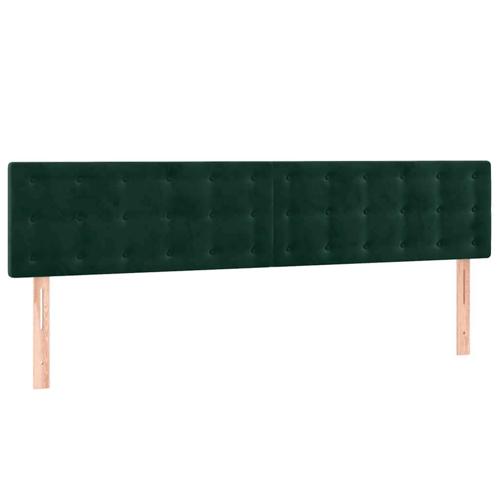 kontinentalseng med madras 120x190 cm velour mørkegrøn