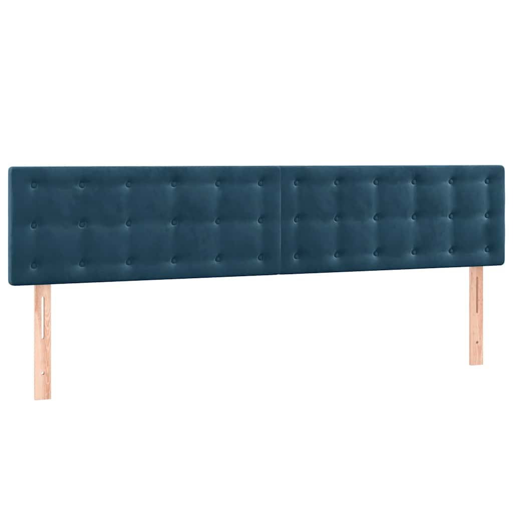 kontinentalseng med madras 120x190 cm velour mørkeblå