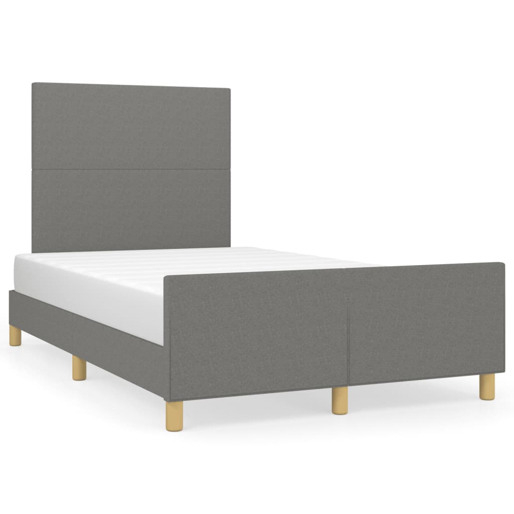 sengeramme uden madras 120x190 cm stof enkeltseng Mørkegrå