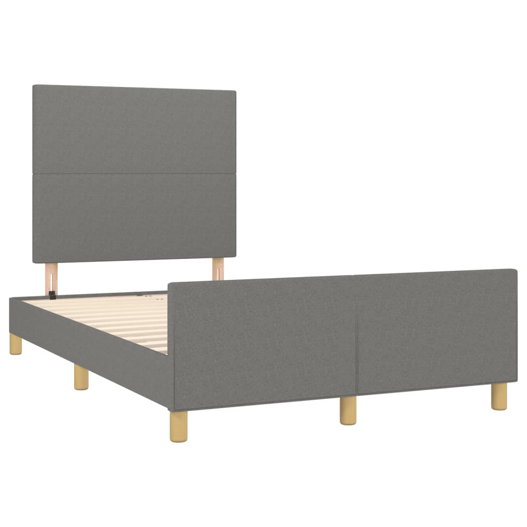 sengeramme uden madras 120x190 cm stof enkeltseng Mørkegrå