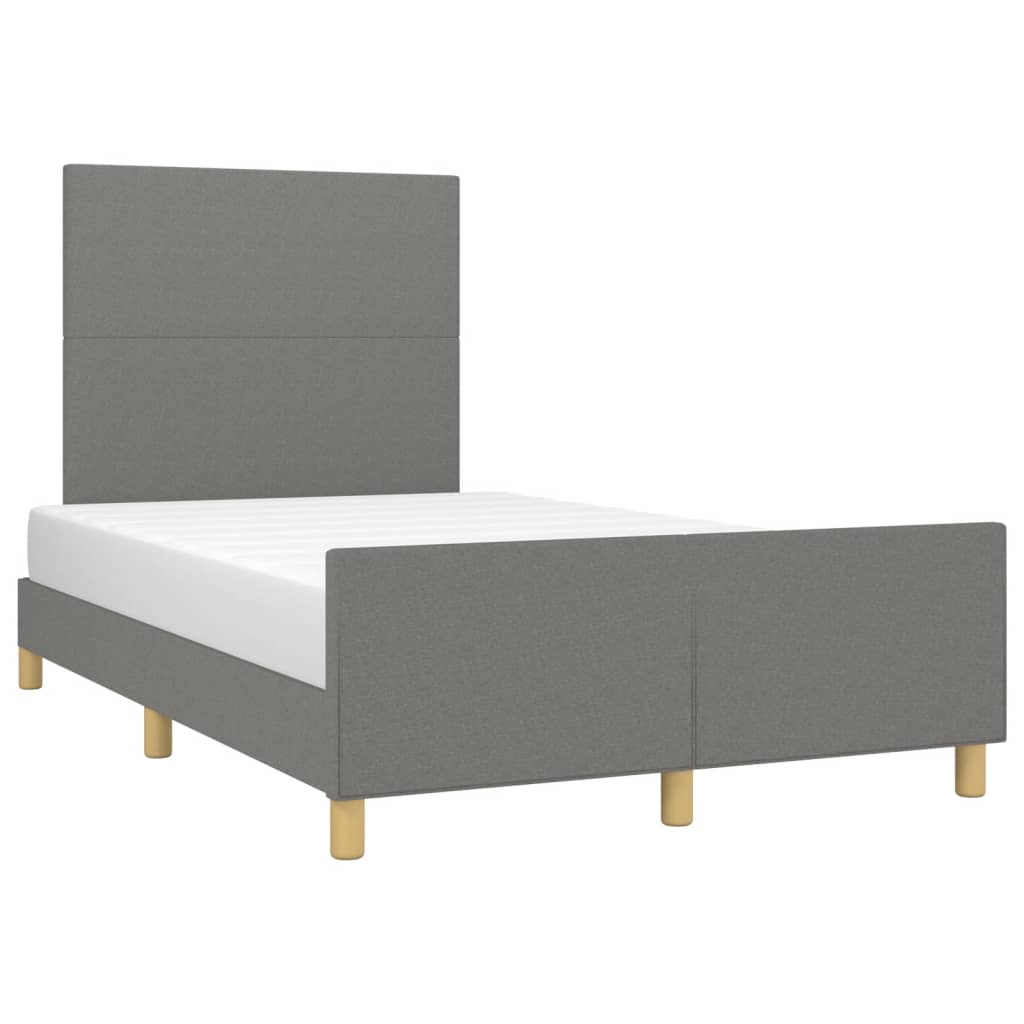 sengeramme uden madras 120x190 cm stof enkeltseng Mørkegrå