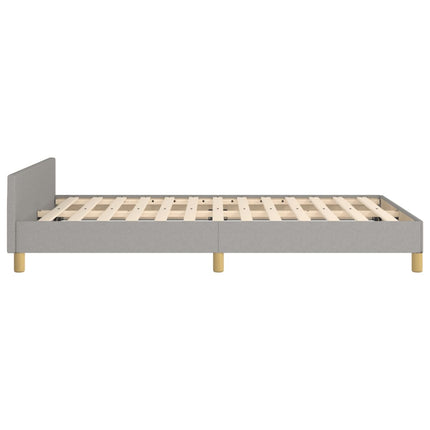 sengeramme uden madras 120x190 cm stof enkeltseng lysegrå