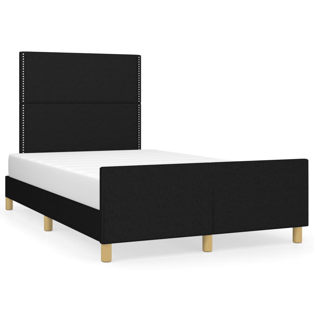 sengeramme uden madras 120x190 cm stof sort