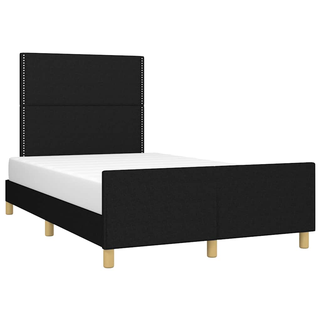 sengeramme uden madras 120x190 cm stof sort