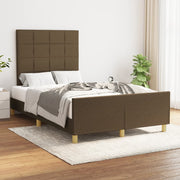sengeramme uden madras 120x190 cm stof mørkebrun