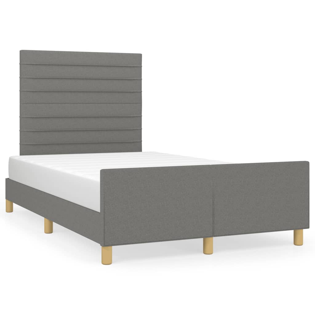 sengeramme uden madras 120x190 cm stof enkeltseng Mørkegrå