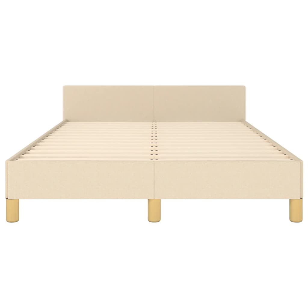 sengeramme uden madras 120x190 cm stof cremefarvet