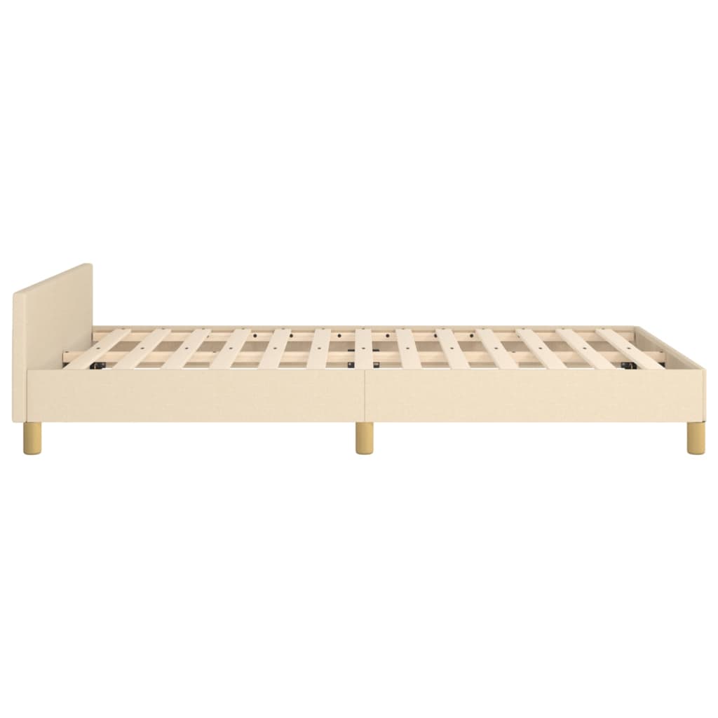 sengeramme uden madras 120x190 cm stof cremefarvet