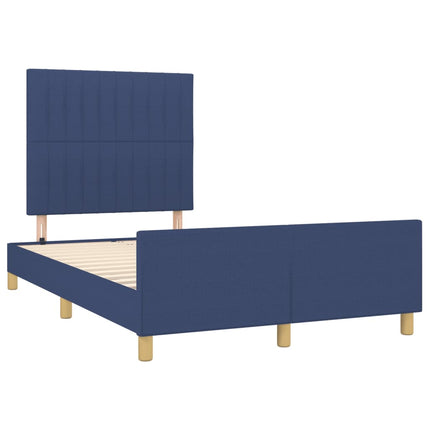 sengeramme uden madras 120x190 cm stof blå