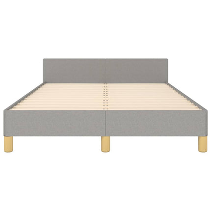 sengeramme uden madras 120x190 cm stof enkeltseng lysegrå