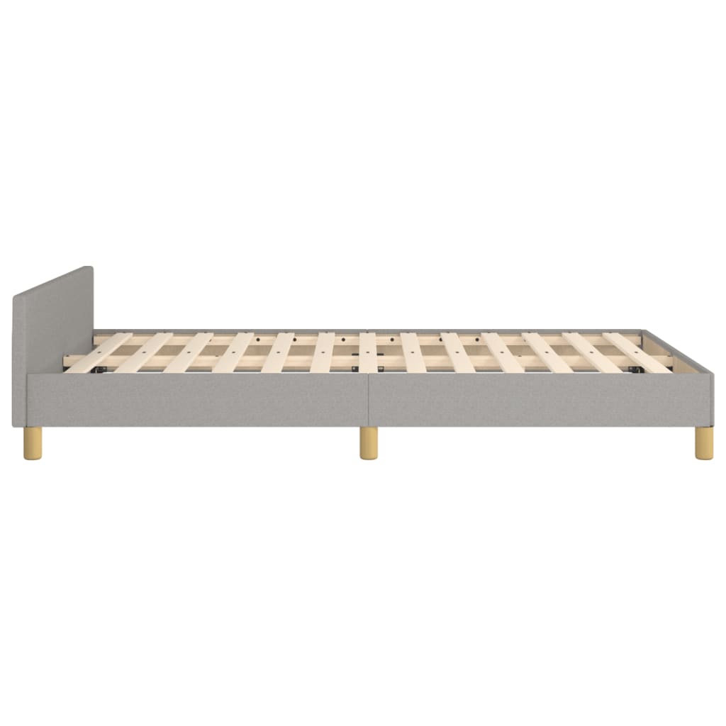 sengeramme uden madras 120x190 cm stof enkeltseng lysegrå