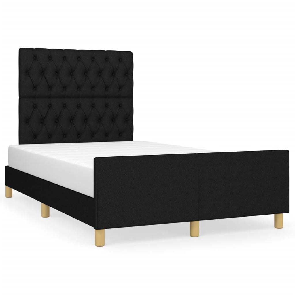 sengeramme uden madras 120x190 cm stof sort