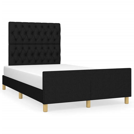 sengeramme uden madras 120x190 cm stof sort