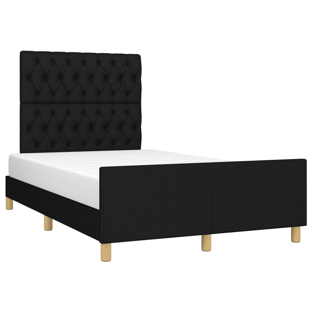 sengeramme uden madras 120x190 cm stof sort