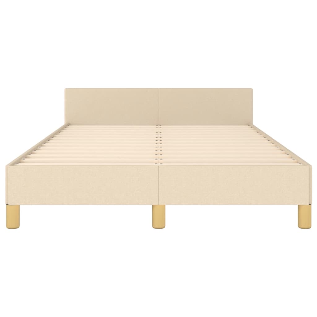 sengeramme uden madras 120x190 cm stof cremefarvet