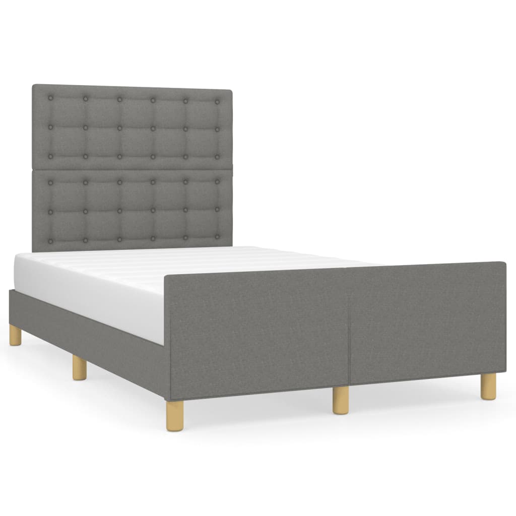 sengeramme uden madras 120x190 cm stof enkeltseng Mørkegrå