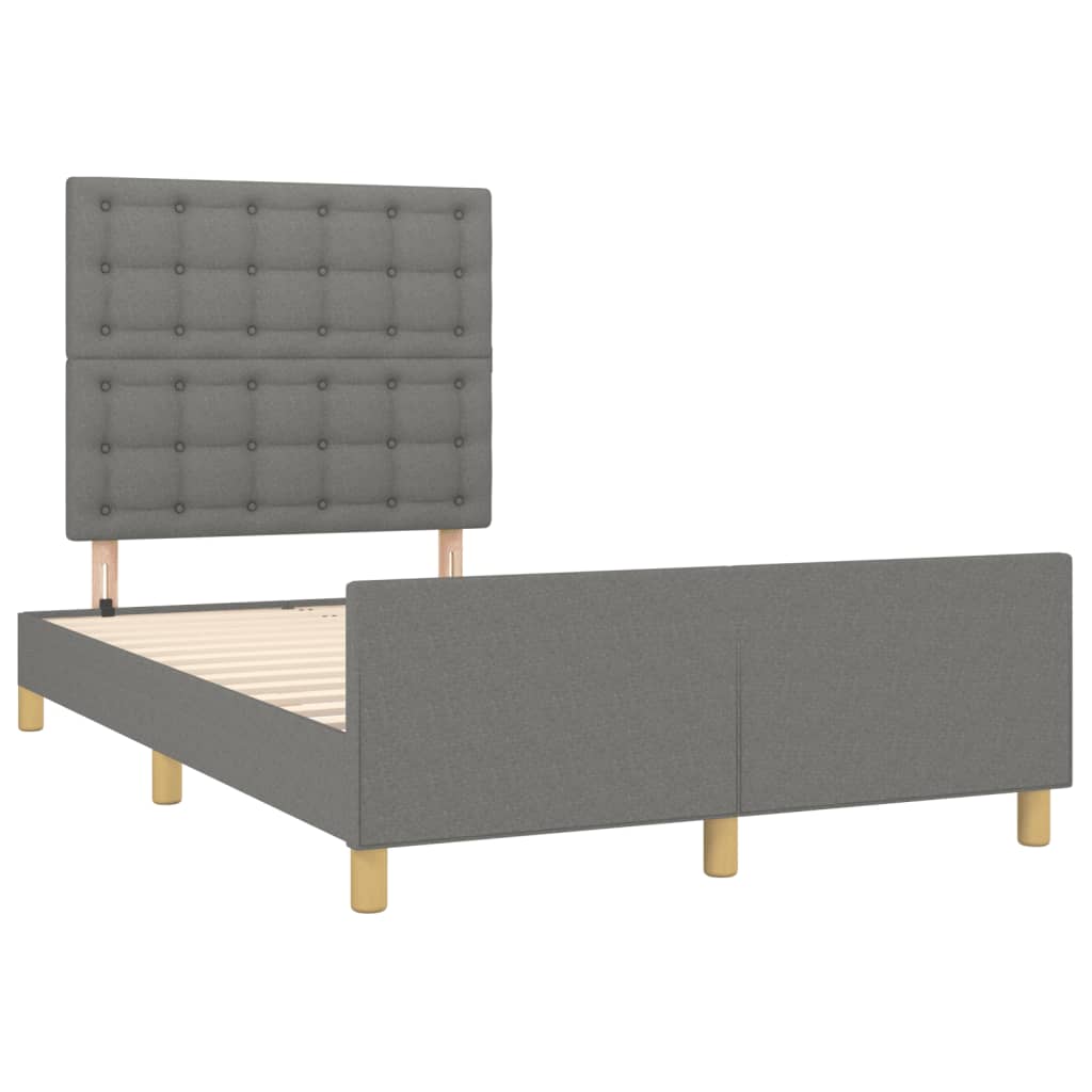sengeramme uden madras 120x190 cm stof enkeltseng Mørkegrå
