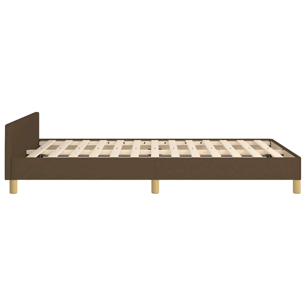 sengeramme uden madras 120x190 cm stof mørkebrun