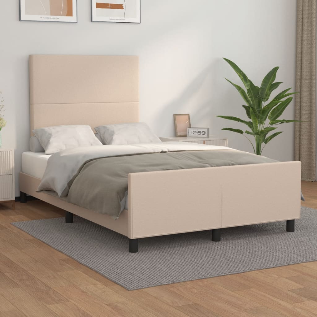sengeramme uden madras 120x190 cm cappuccino farvet
