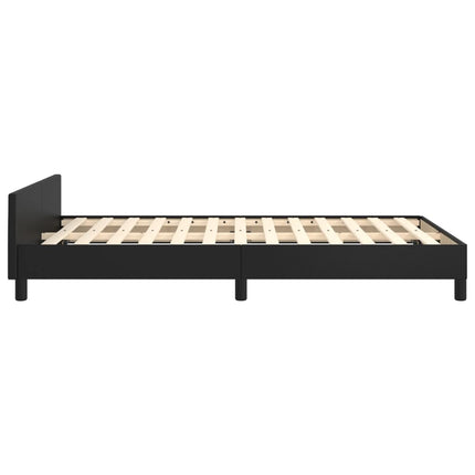 sengeramme uden madras 120x190 cm kunstlæder enkeltseng sort