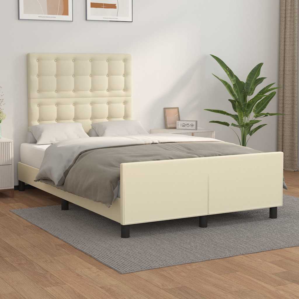 sengeramme uden madras 120x190 cm kunstlæder enkeltseng