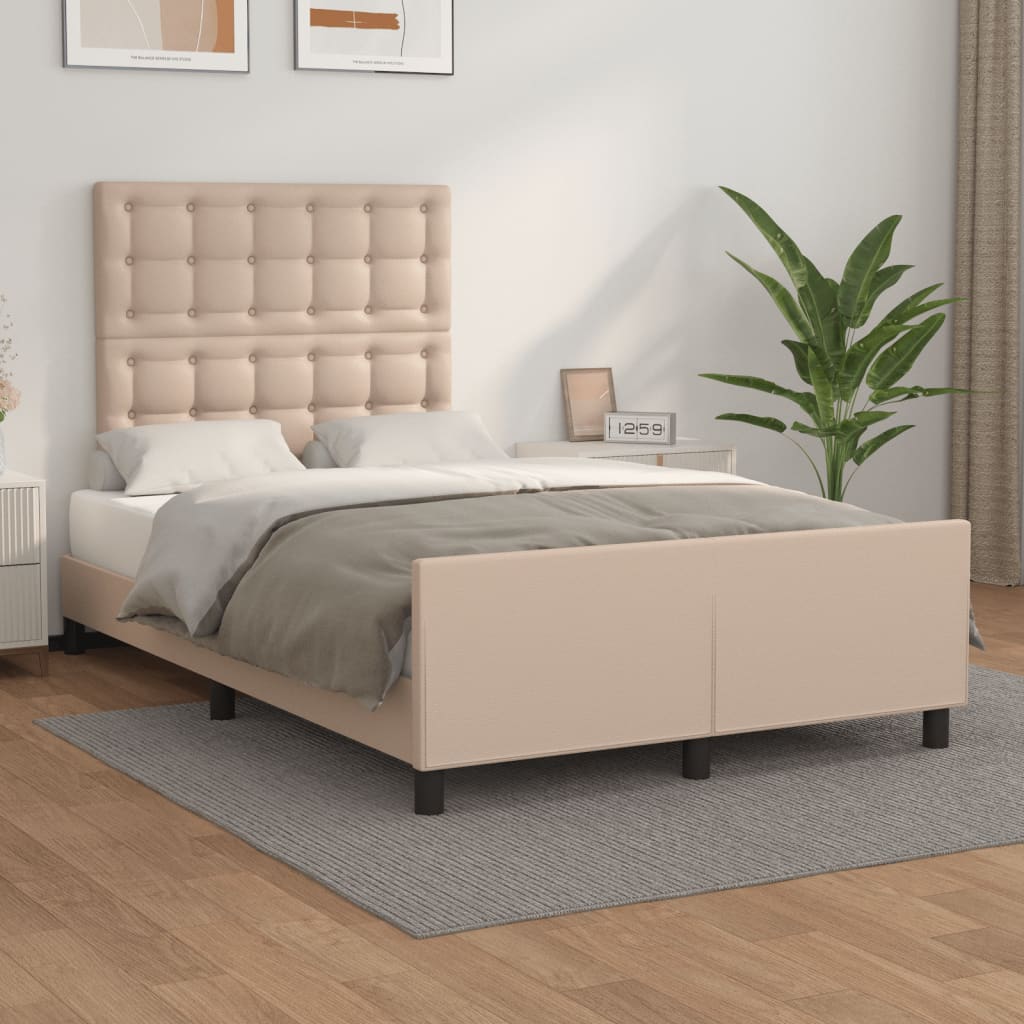 sengeramme uden madras 120x190 cm cappuccino farvet