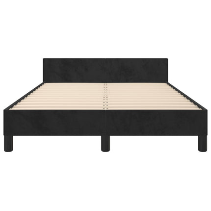 sengeramme uden madras 120x190 cm fløjl enkeltseng sort
