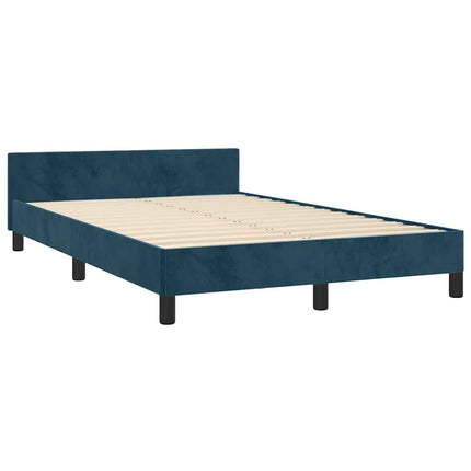 sengeramme uden madras 120x190 cm fløjl mørkeblå