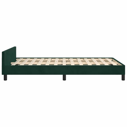 sengeramme uden madras 120x190 cm fløjl mørkegrøn