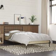 sengeramme 90x190 cm konstrueret træ og metal sonoma-eg