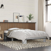 sengeramme 100x200 cm konstrueret træ og metal grå sonoma-eg
