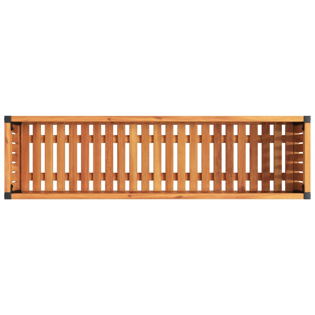 plantekasse 110x30x27,5 cm massivt akacietræ og stål