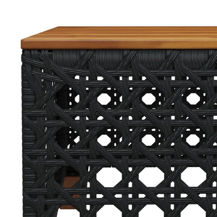 sofasæt til haven 7 dele med hynder polyrattan sort
