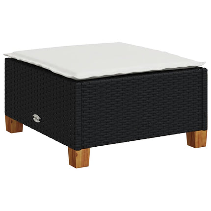 sofasæt til haven 4 dele med hynder polyrattan sort