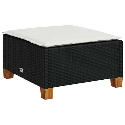 sofasæt til haven 5 dele med hynder polyrattan sort