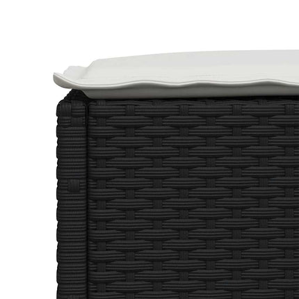 sofasæt til haven 5 dele med hynder polyrattan sort