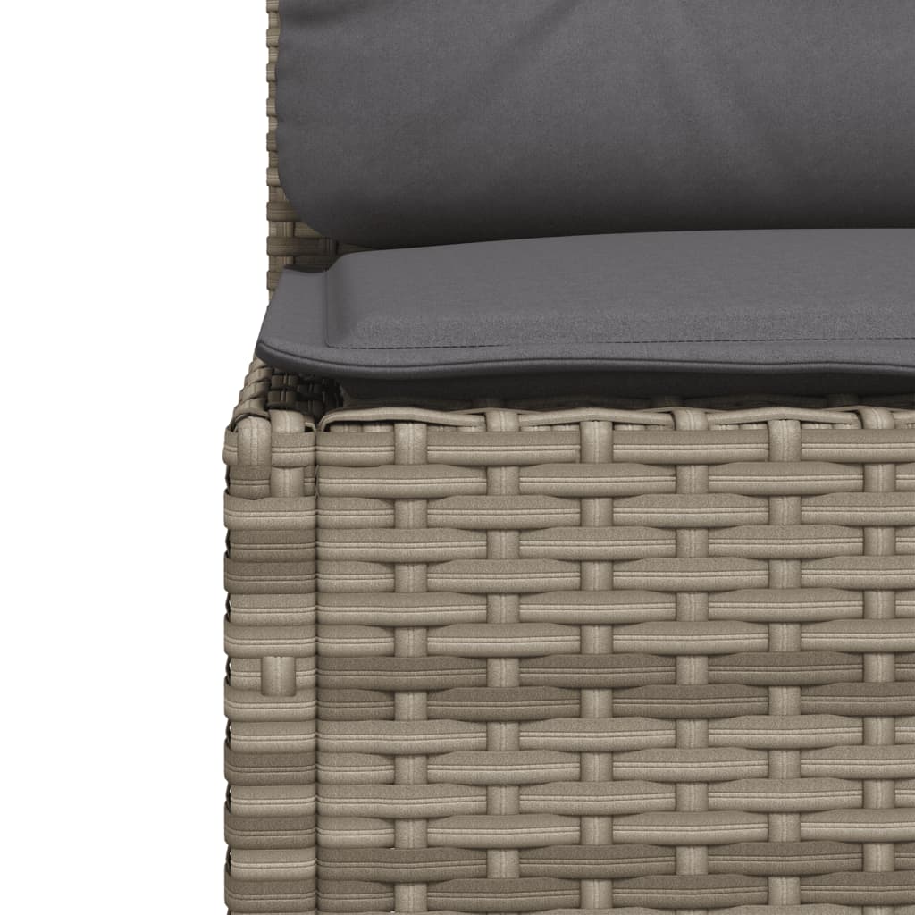 sofasæt til haven 6 dele med hynder polyrattan grå
